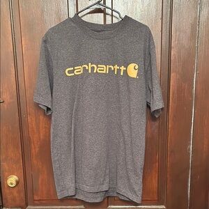 Carhartt Gray Short Sleeve Tee with Bold Chest Logo